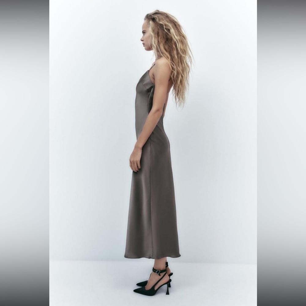 ZARA satin lingerie style dress - Picture 5 of 11